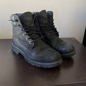Black Timberland Lace-up Boots